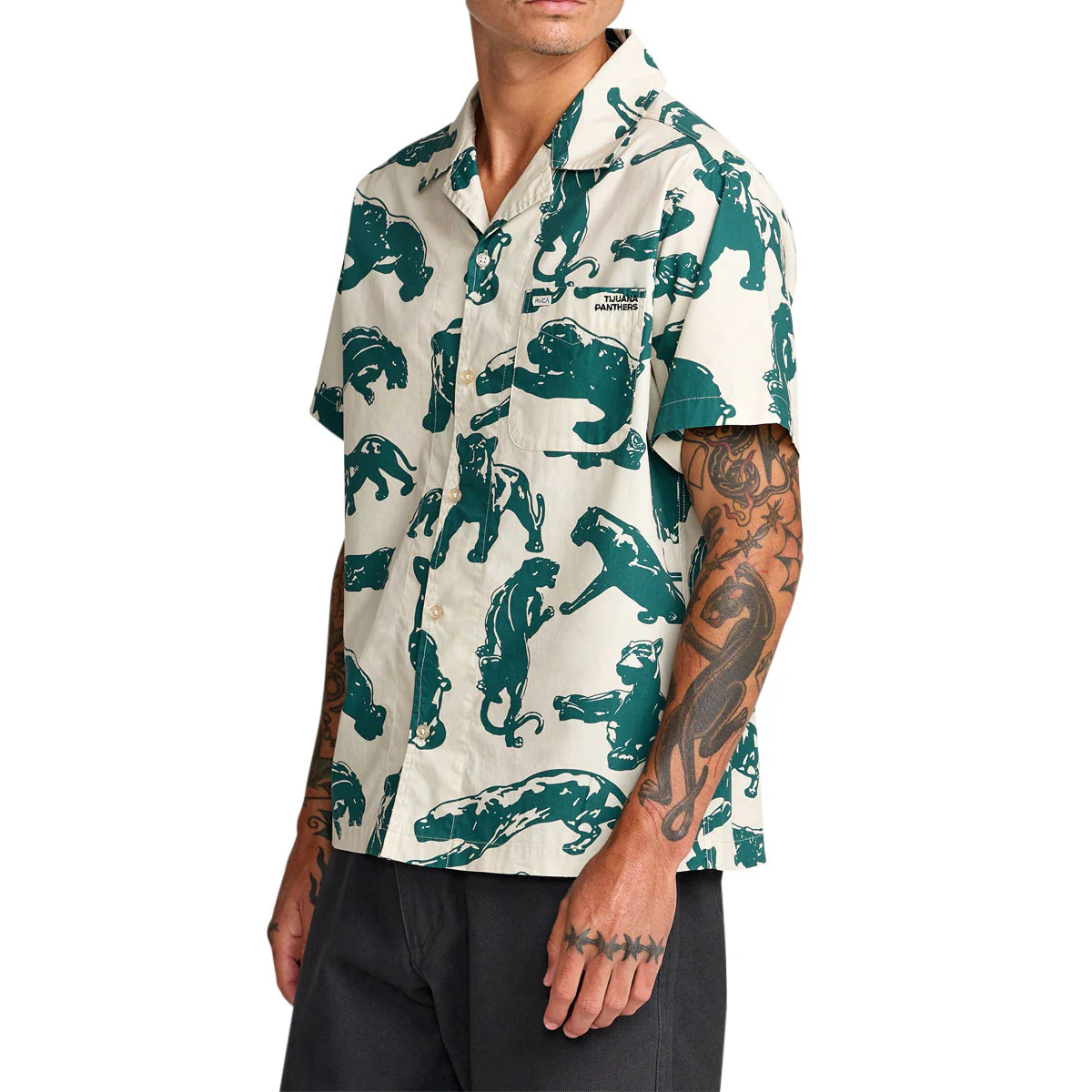 RVCA TJP All Over Shirt - Ceramic - Image 4