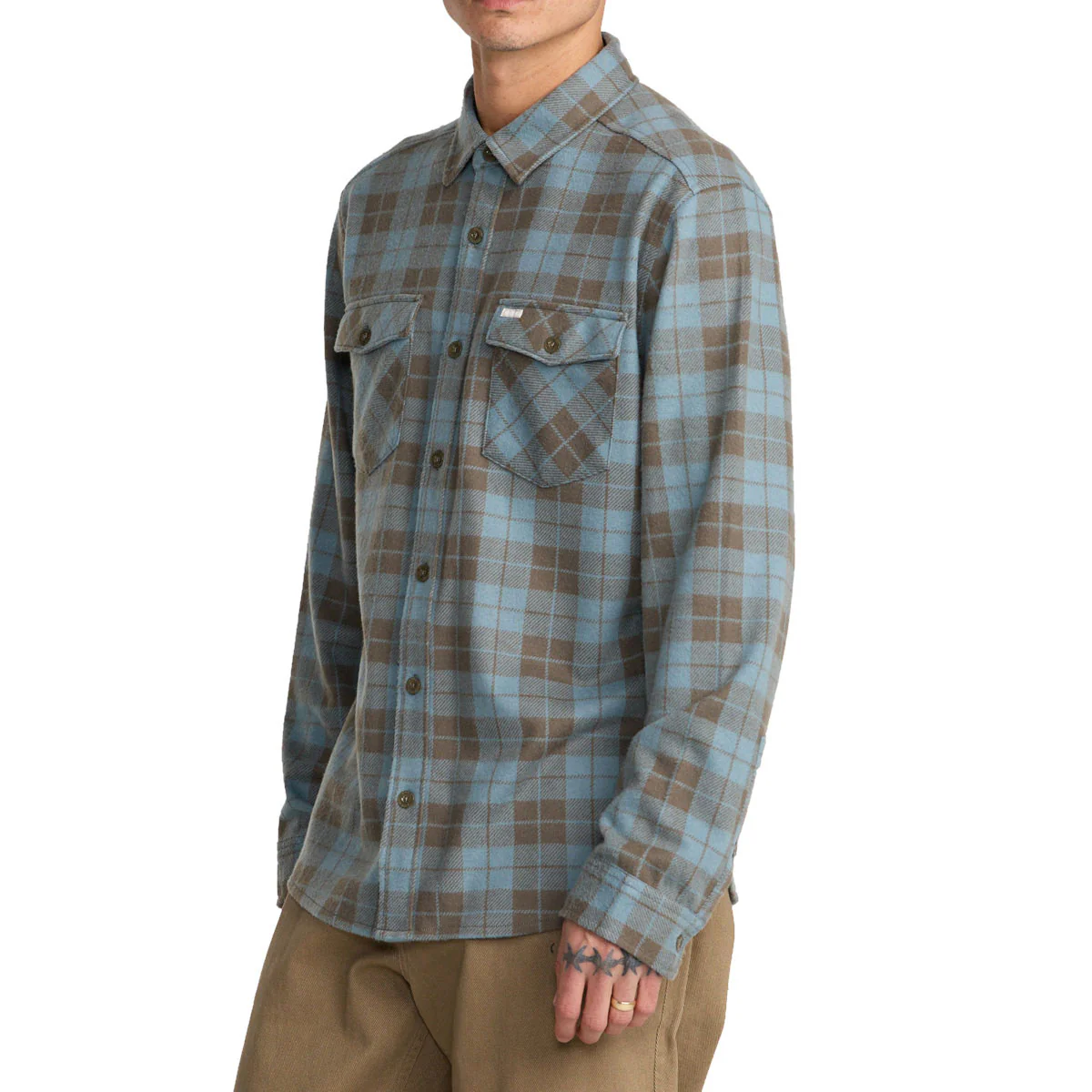 RVCA Vacancy Flannel Long Sleeve Shirt - Lead - Image 3