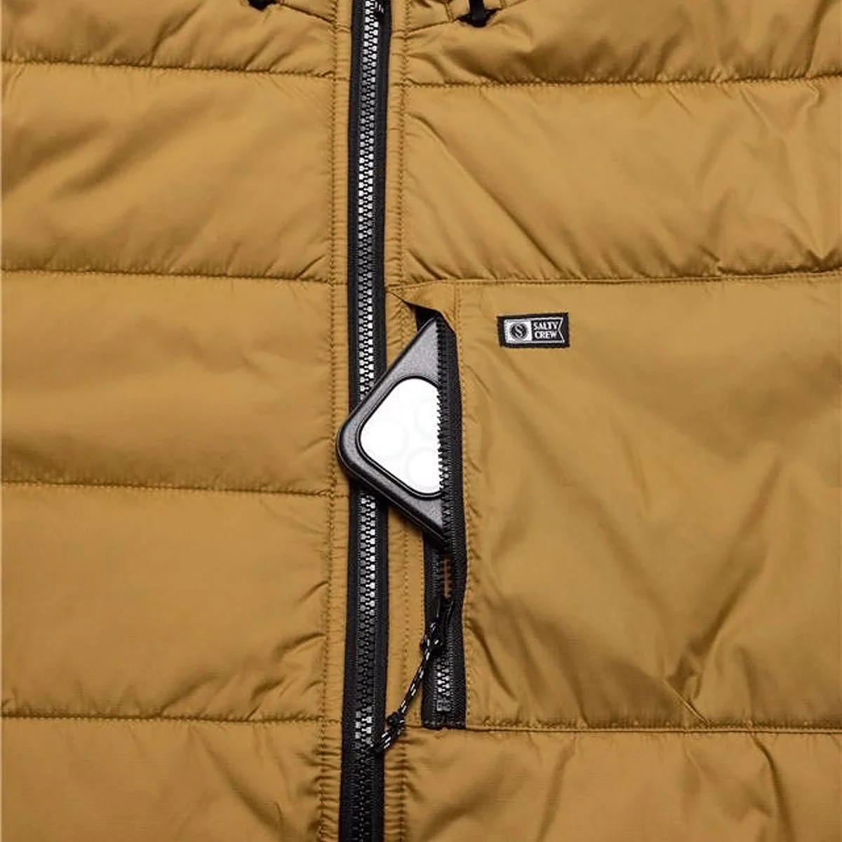 Salty Crew Barrier Hooded Jacket - Bronze Brown - Image 3