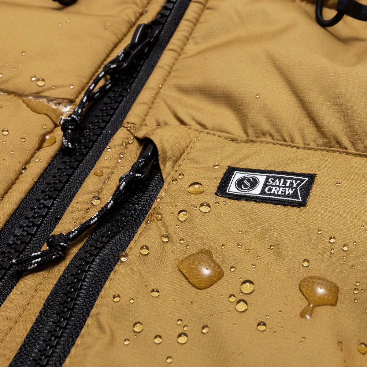Salty Crew Barrier Hooded Jacket - Bronze Brown - Image 4