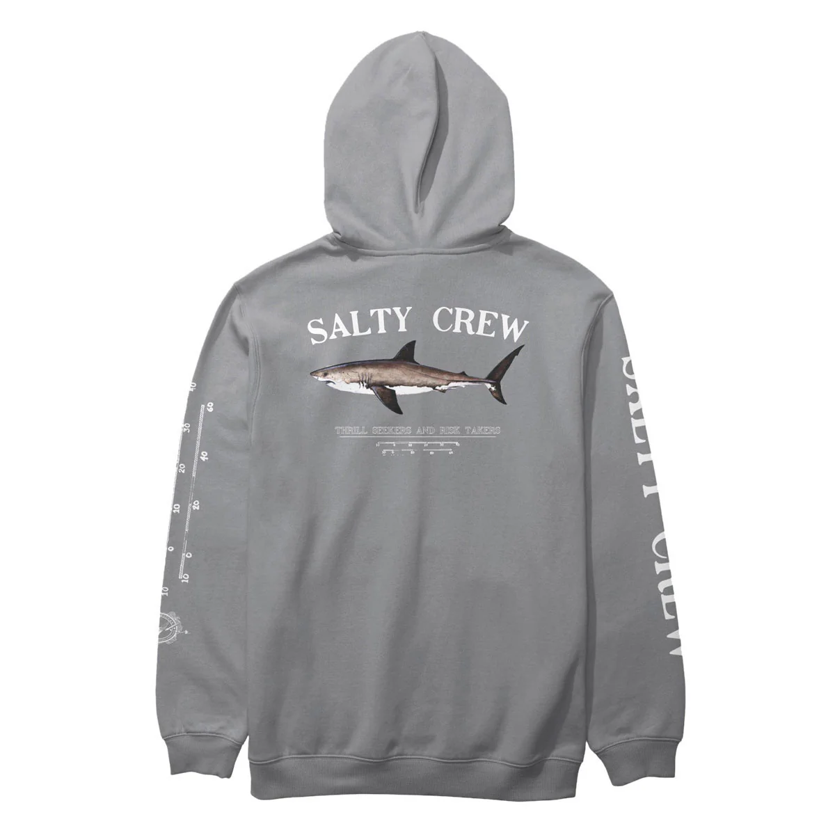 Salty Crew Bruce Fleece Hoodie - Shark Skin - Image 2