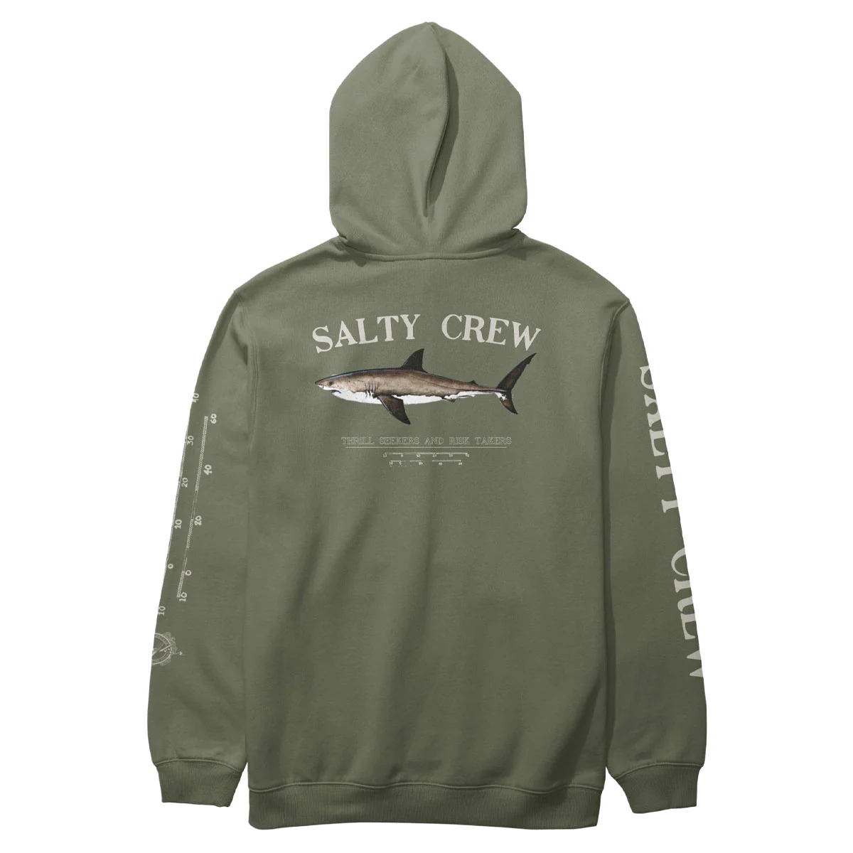 Salty Crew Bruce Hoodie - Dusty Olive - Image 2