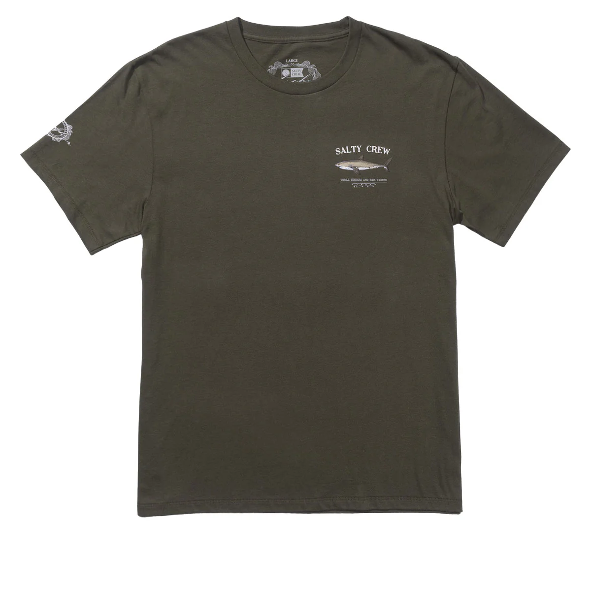 Salty Crew Bruce T-Shirt - Dusty Olive - Image 2