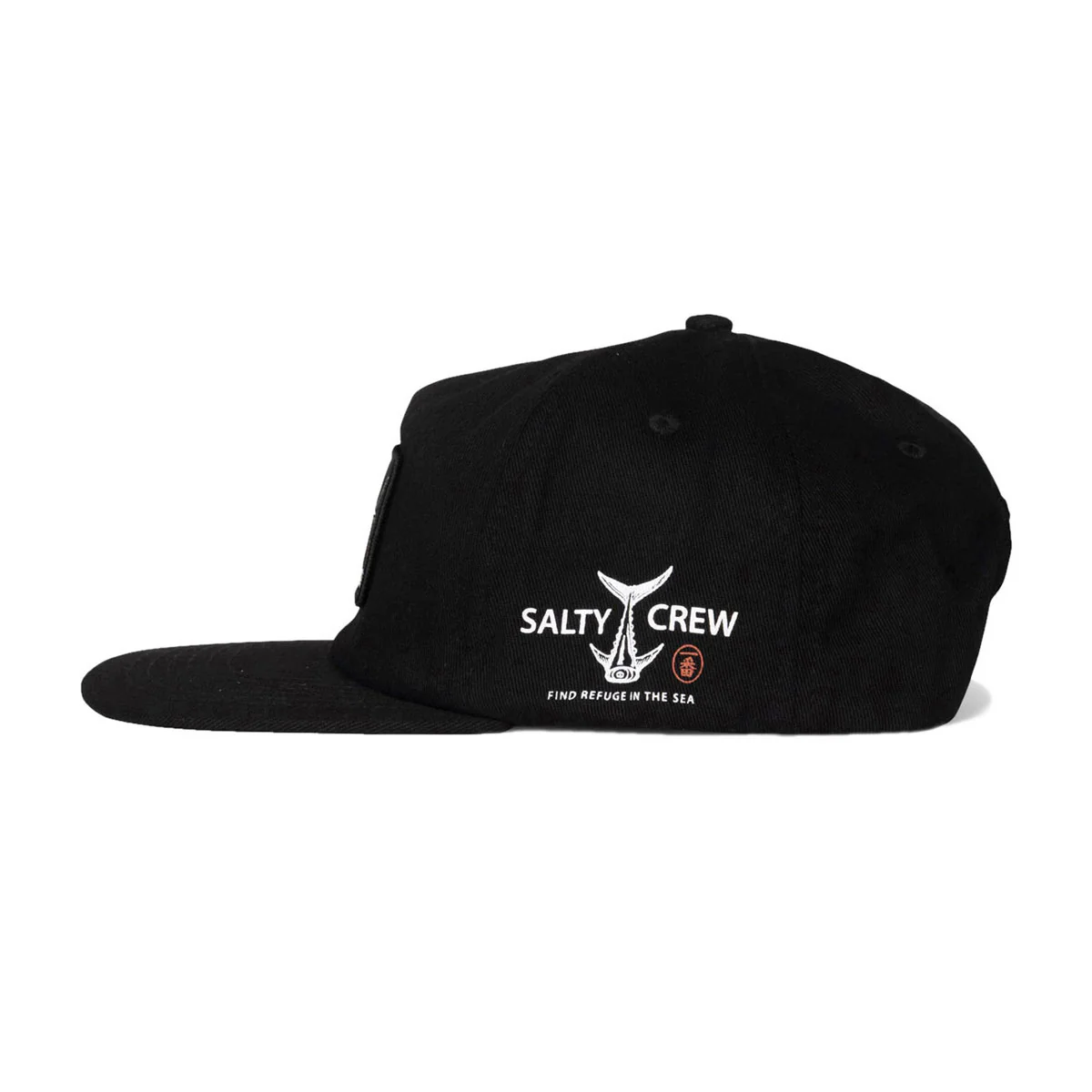 Salty Crew Fish Market Snapback Hat - Black - Image 3