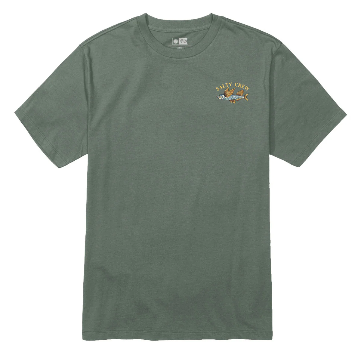Salty Crew Fly Home T-Shirt - Laurel Wreath - Image 2