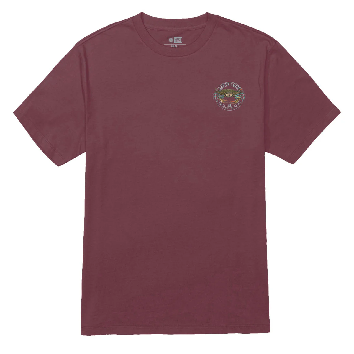 Salty Crew Jimmy T-Shirt - Burgundy - Image 2