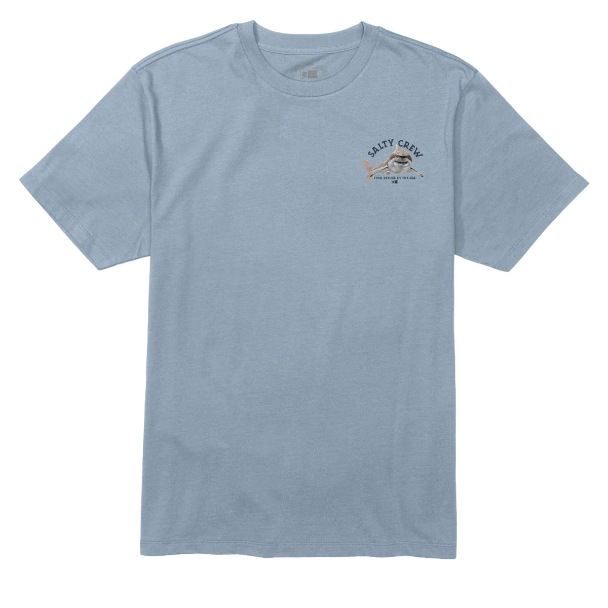 Salty Crew Lurking T-Shirt - Blue Fog - Image 2