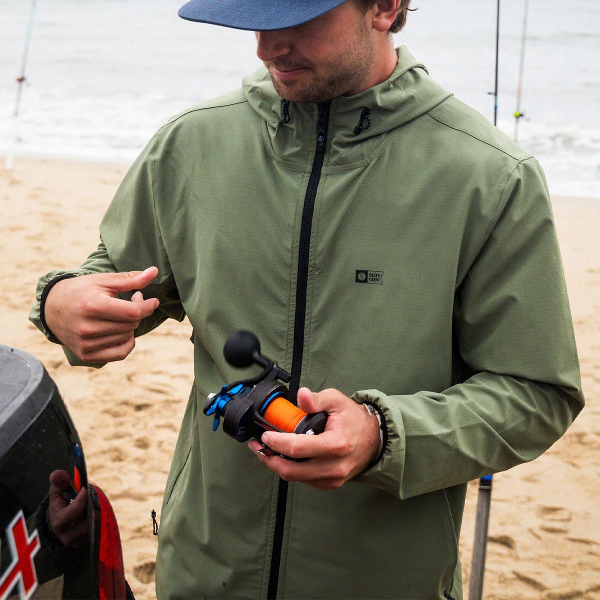 Salty Crew Stowaway Windbreaker Jacket - Four Leaf Clover - Image 2
