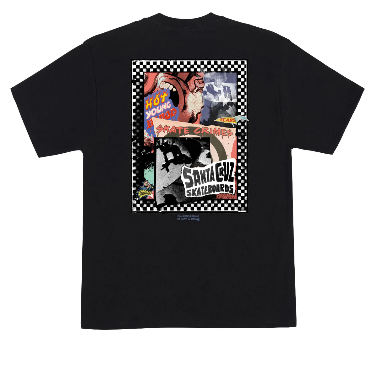 Santa Cruz Ad Collage T-Shirt - Black - Image 2