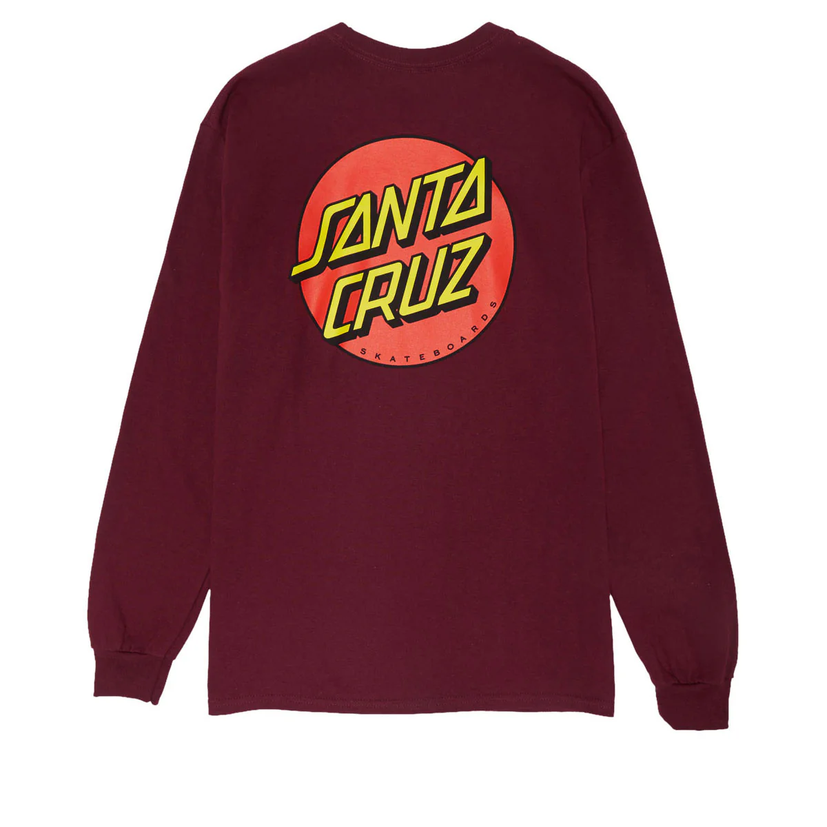 Santa Cruz Classic Dot Long Sleeve T-Shirt - Maroon - Image 2