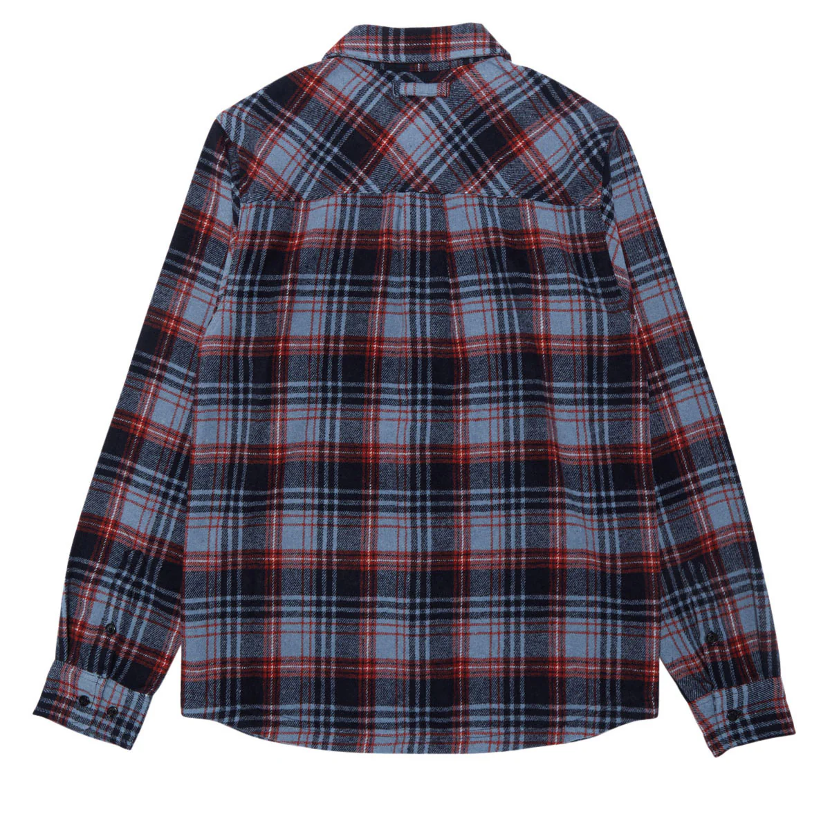 Santa Cruz Classic Long Sleeve Flannel Shirt - Blue Plaid - Image 2
