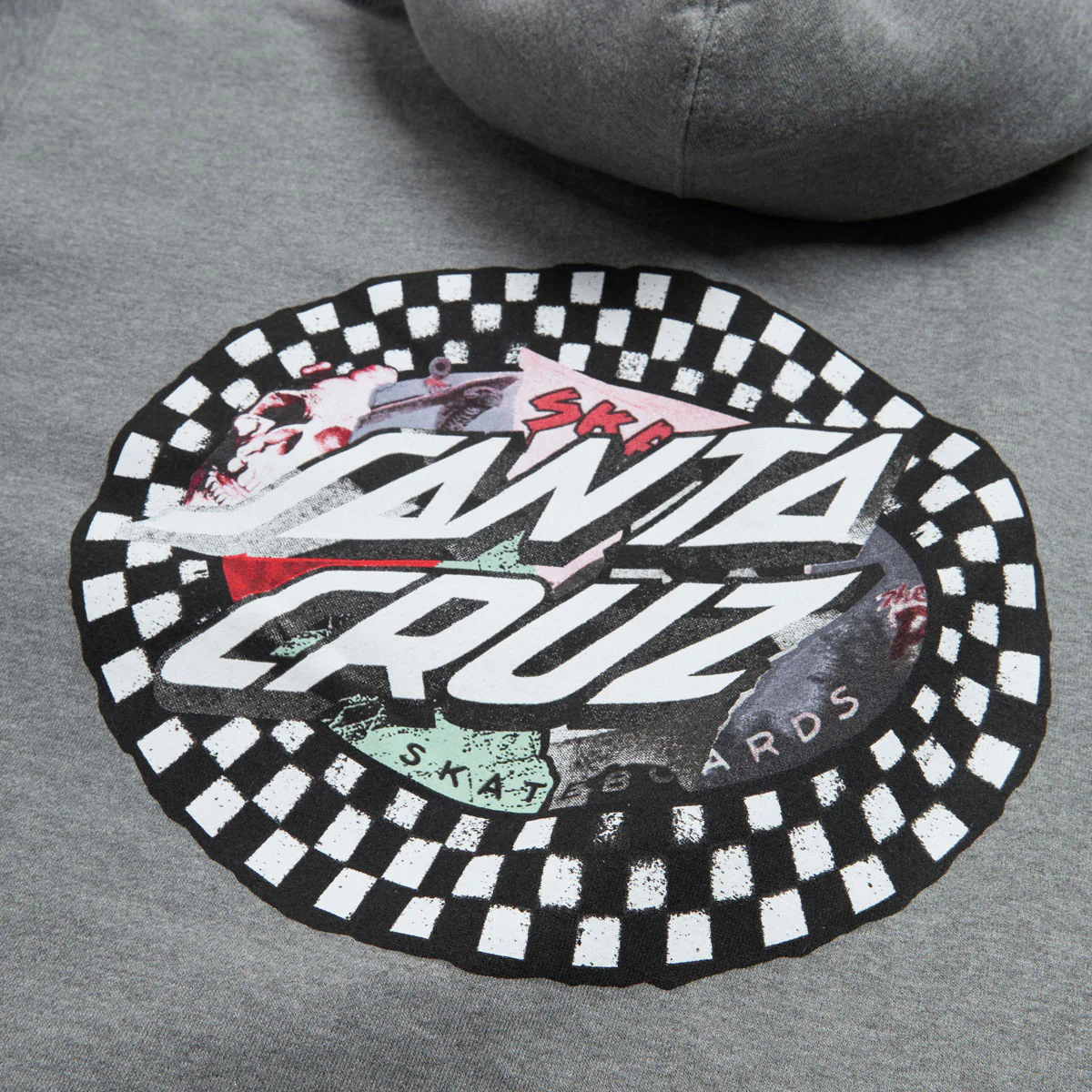 Santa Cruz Collage Oval Dot Hoodie - Gunmetal Heather - Image 3