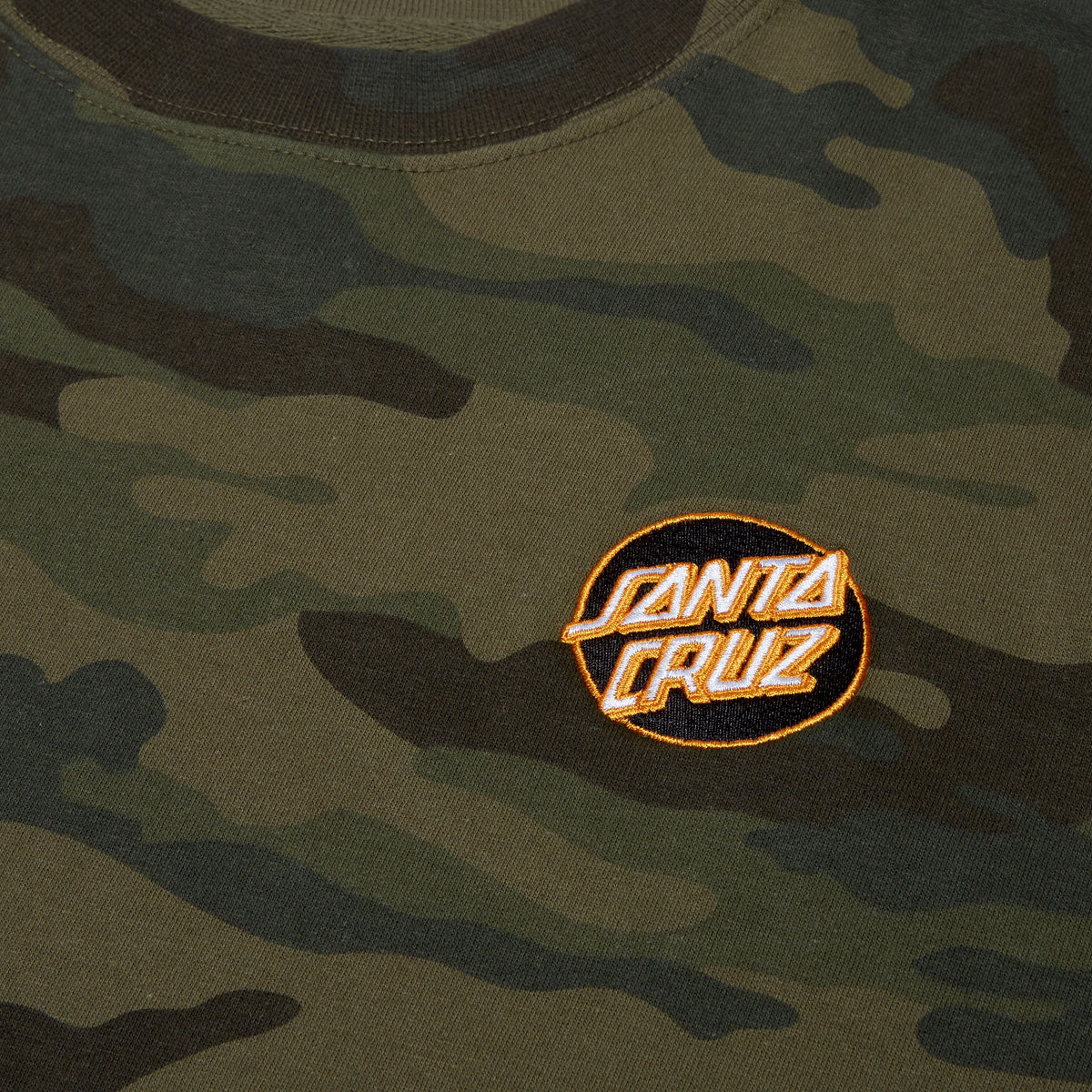 Santa Cruz Cruz Embroidered Sweatshirt - Forest Camo/Black/Orange - Image 2