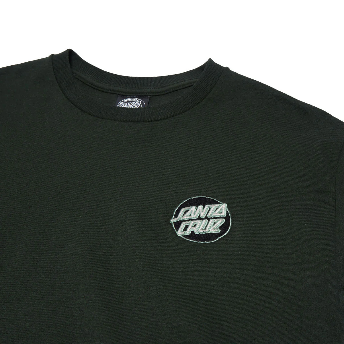 Santa Cruz Cruz Embroidered T-Shirt - Forest/Black/Green - Image 2