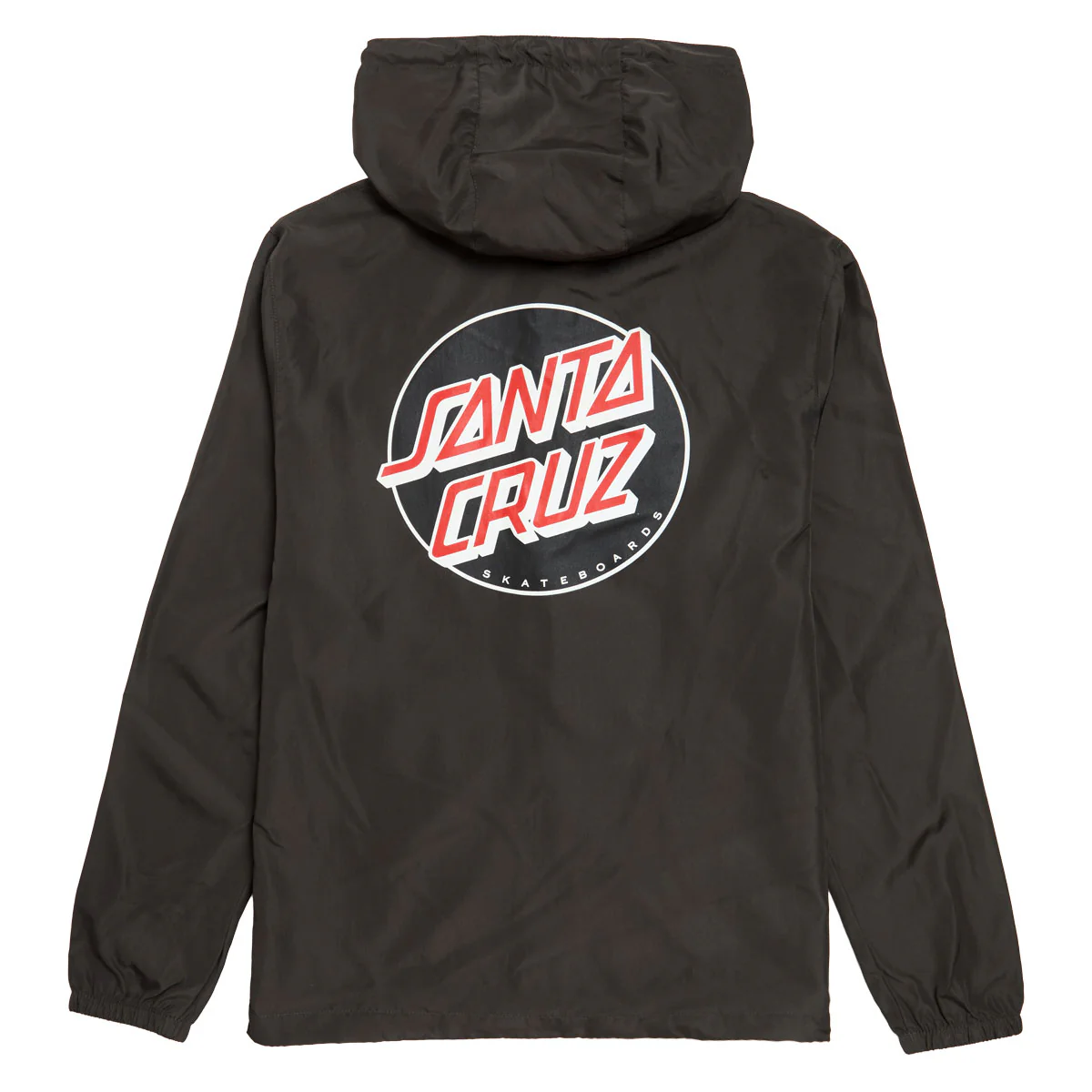 Santa Cruz Cruz Windbreaker Jacket - Graphite/Black/Red - Image 2