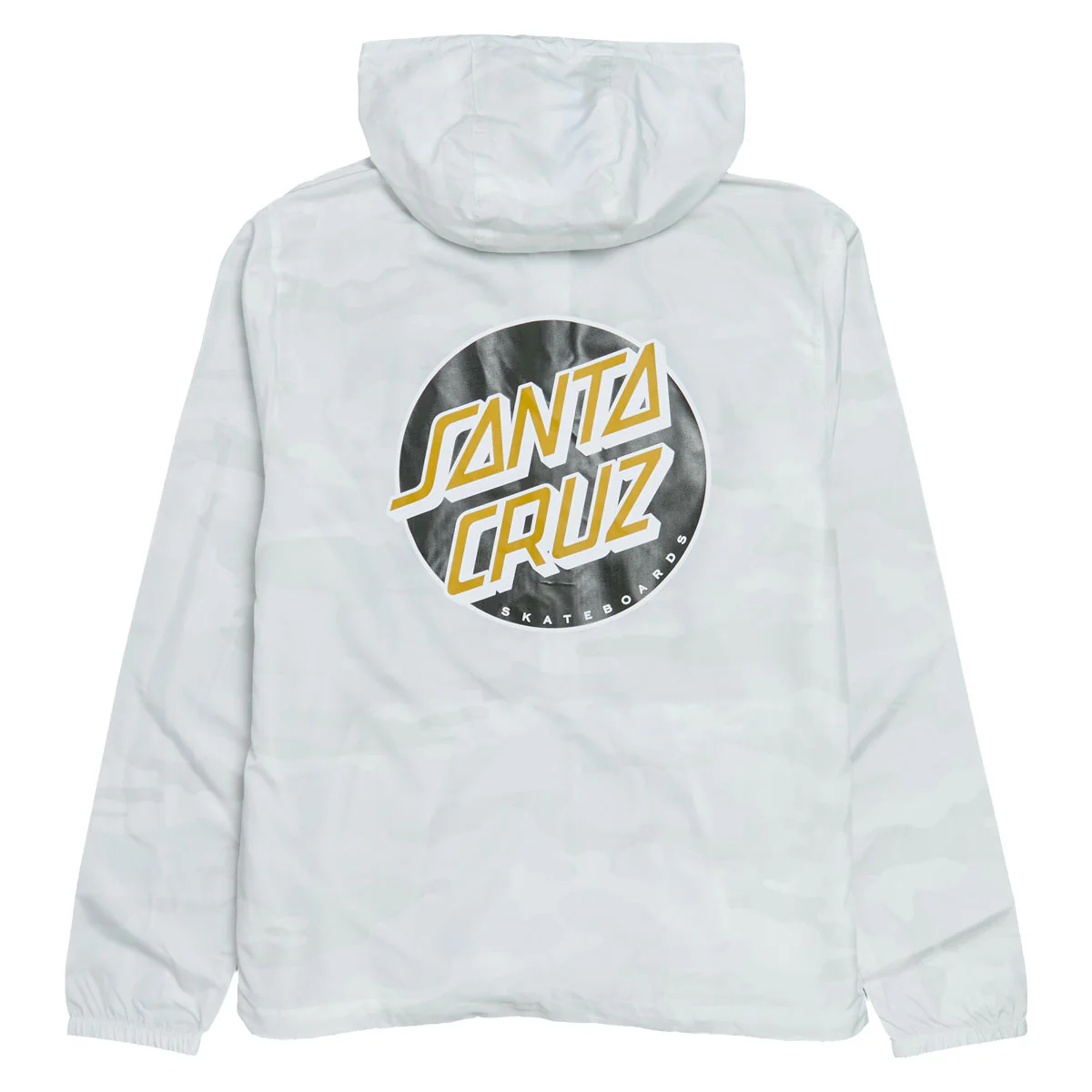 Santa Cruz Cruz Windbreaker Jacket - White Camo/Gold - Image 3