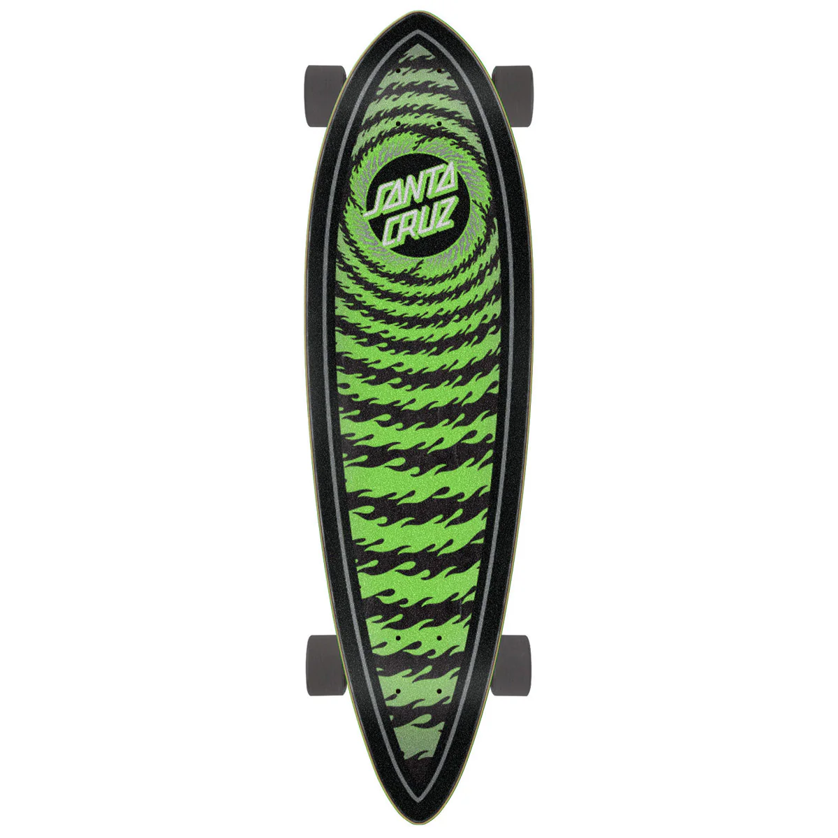 Santa Cruz Flame Ringed Dot 33" Pintail Pre-Built Longboard Complete - Image 2