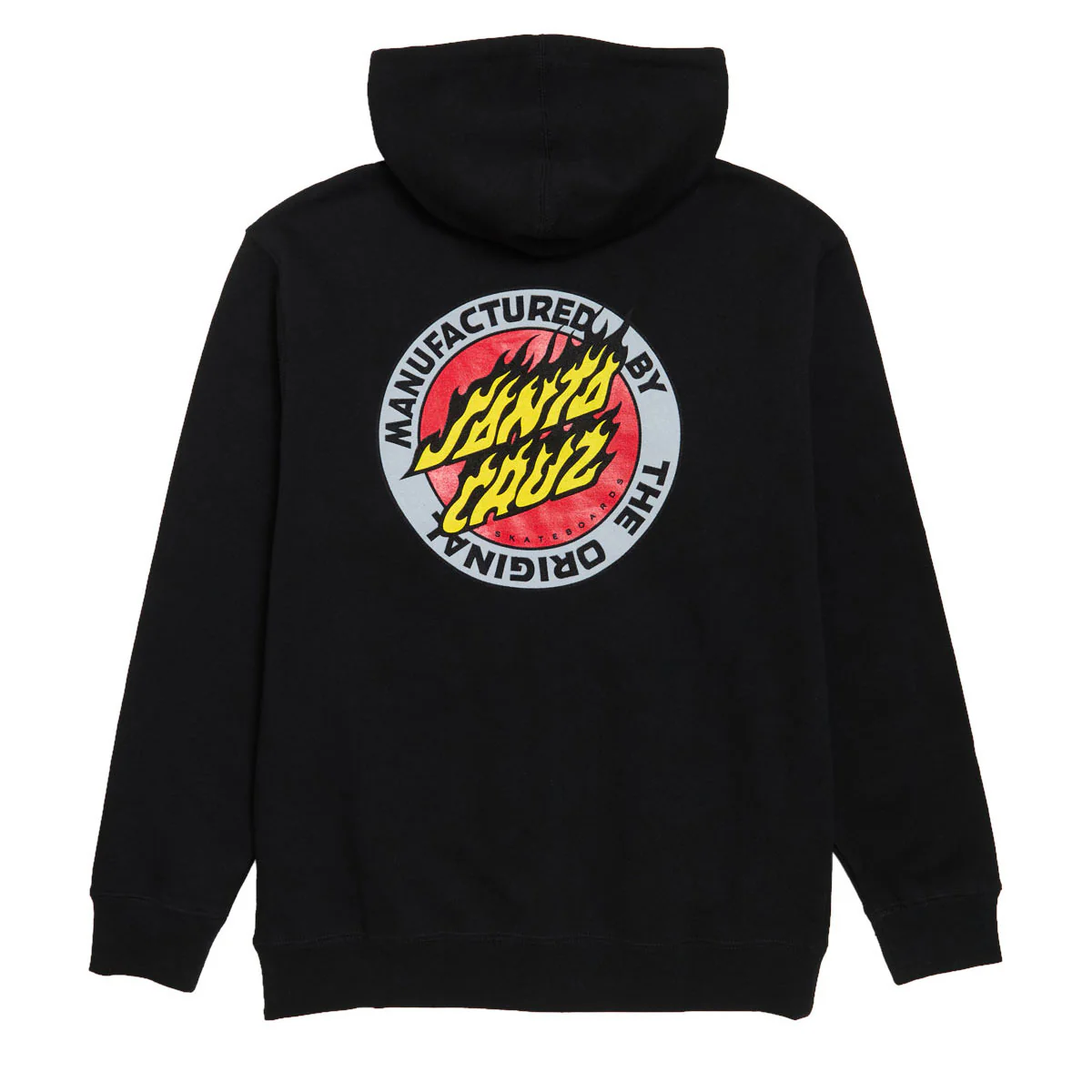 Santa Cruz Flamed MFG Dot Zip Up Hoodie - Black - Image 2