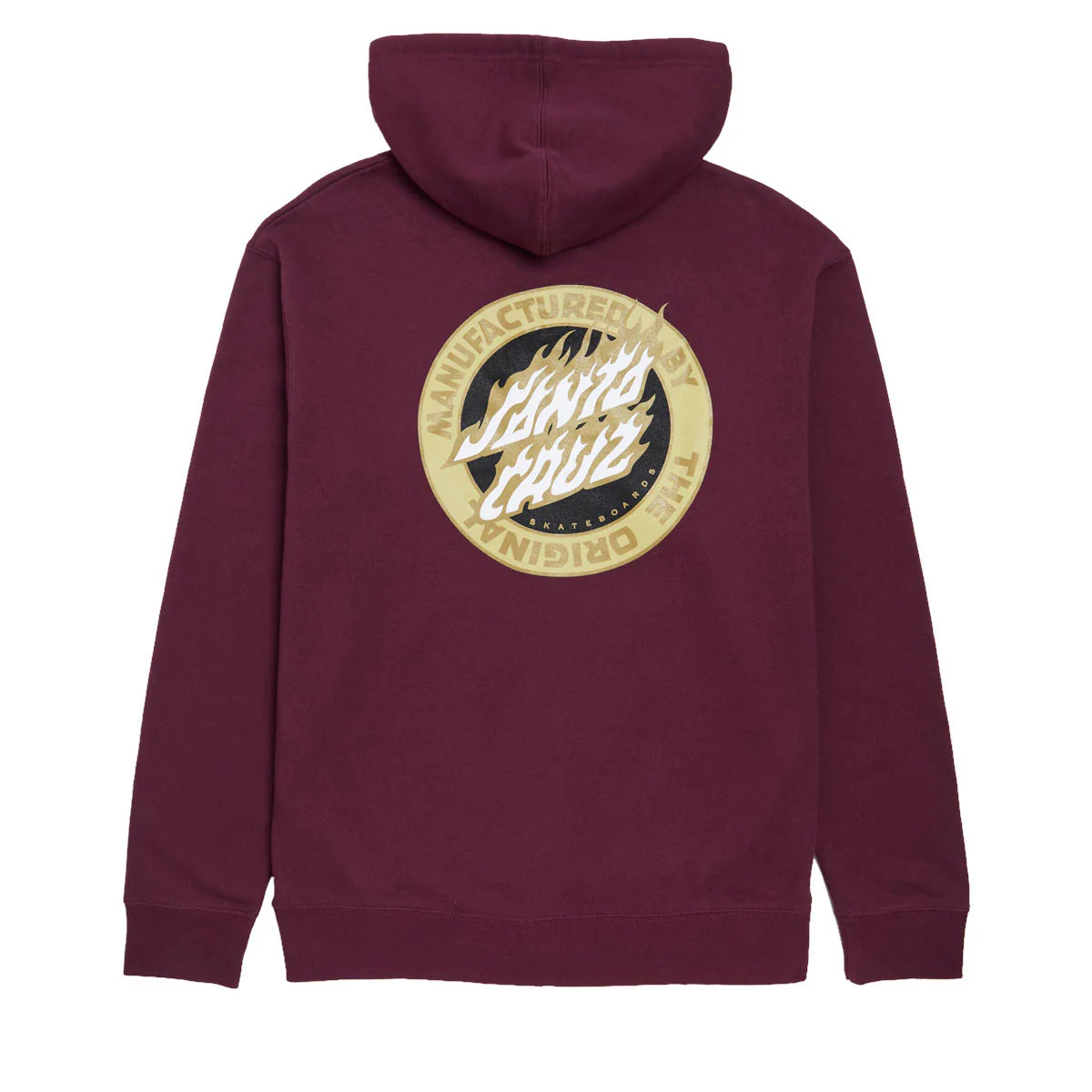 Santa Cruz Flamed MFG Dot Zip Up Hoodie - Maroon - Image 2