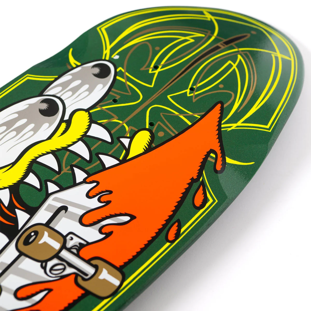 Santa Cruz Meek Pinstripe Slasher Green Pro Skateboard Complete - 9.23" - Image 3