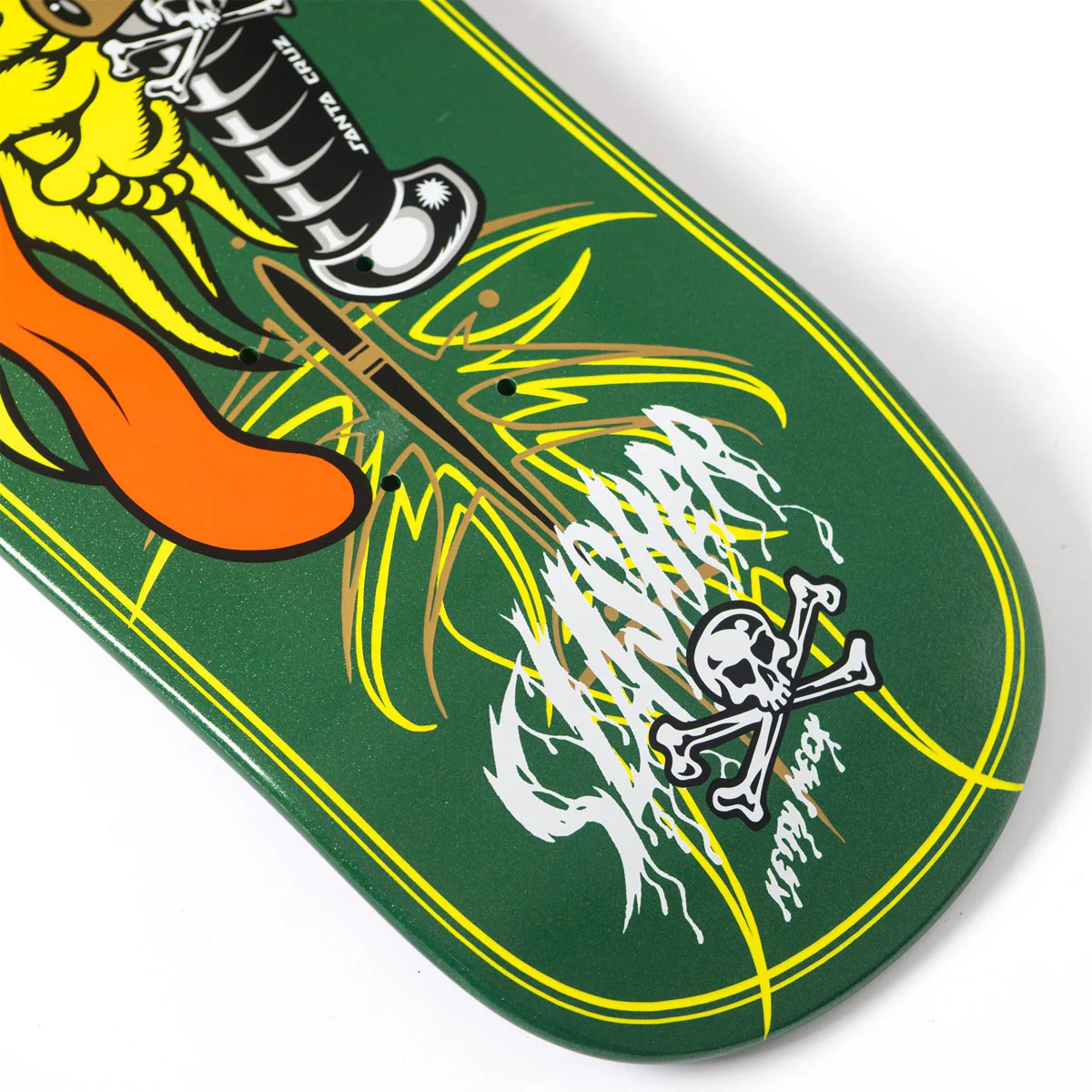 Santa Cruz Meek Pinstripe Slasher Green Pro Skateboard Deck - 9.23" - Image 4