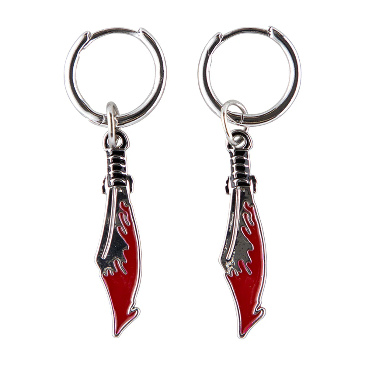 Santa Cruz Meek Slasher Sword Earring Set - Silver/Red - Image 3