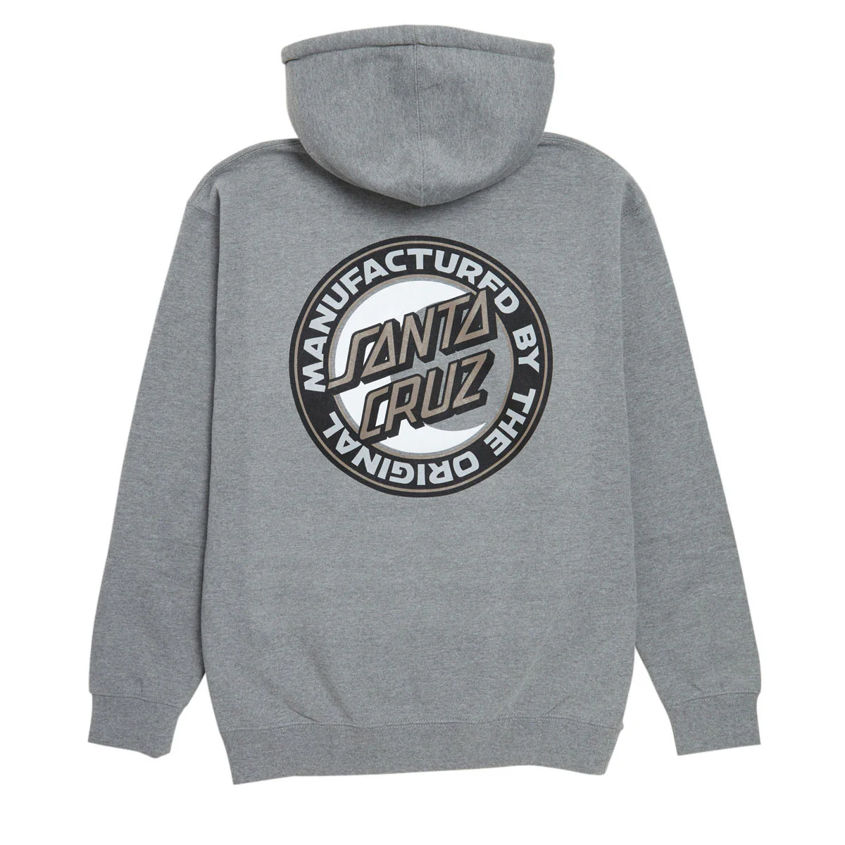 Santa Cruz MFG Moon Dot Zip Hoodie - Gunmetal Heather - Image 2