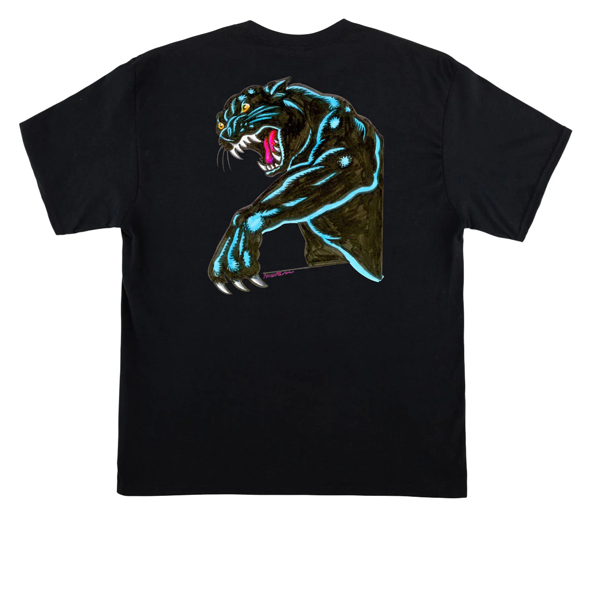 Santa Cruz Natas Sketch Panther T-Shirt - Black