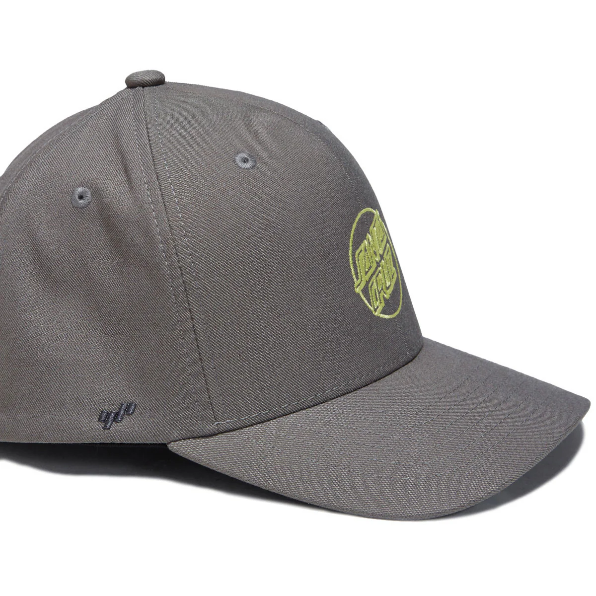 Santa Cruz Opus Dot Snapback Hat - Grey/Yellow - Image 3