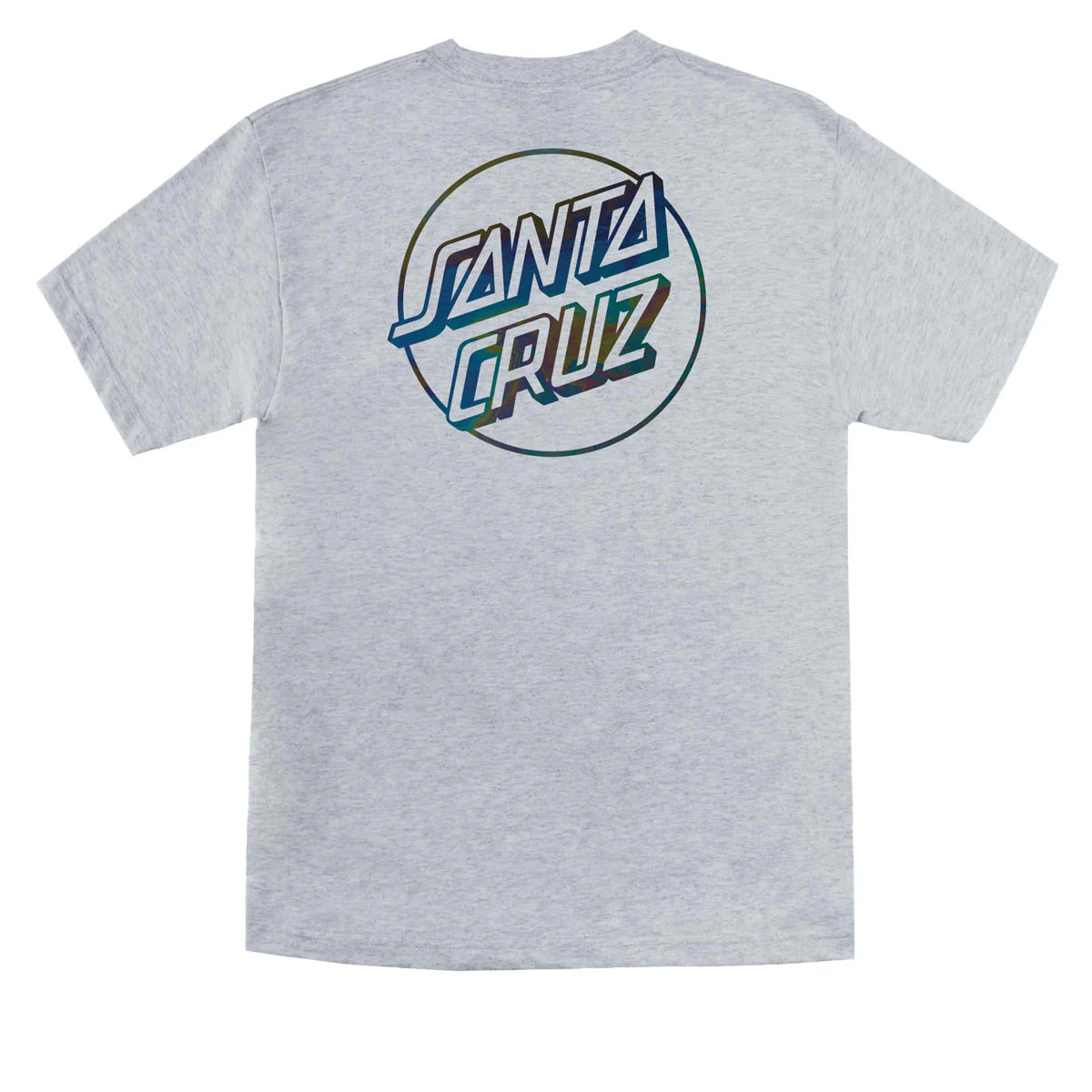 Santa Cruz Opus Dot T-Shirt - Sport Grey/Oil Slick Foil - Image 2
