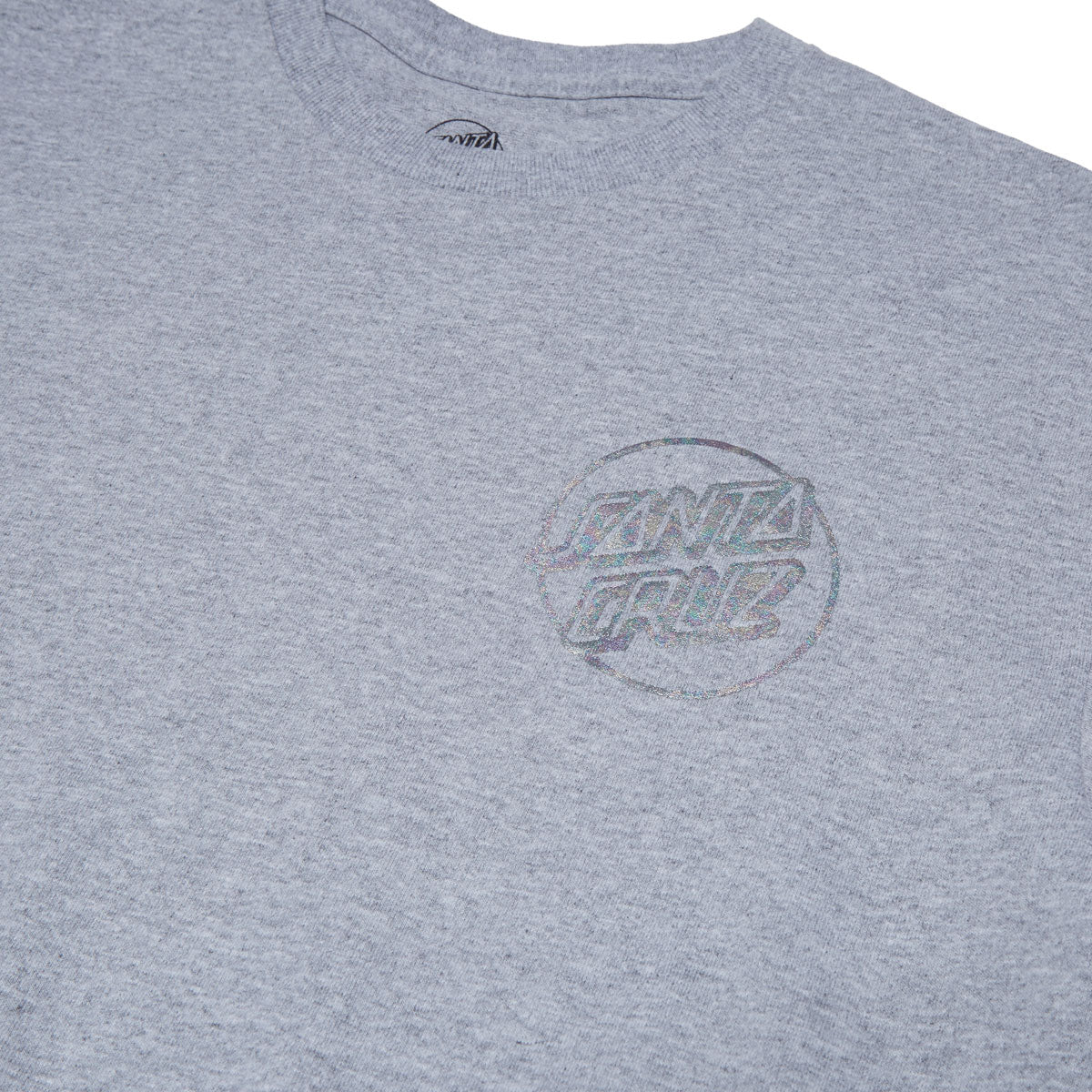 Santa Cruz Opus Dot T-Shirt - Sport Grey/Oil Slick Foil - Image 3