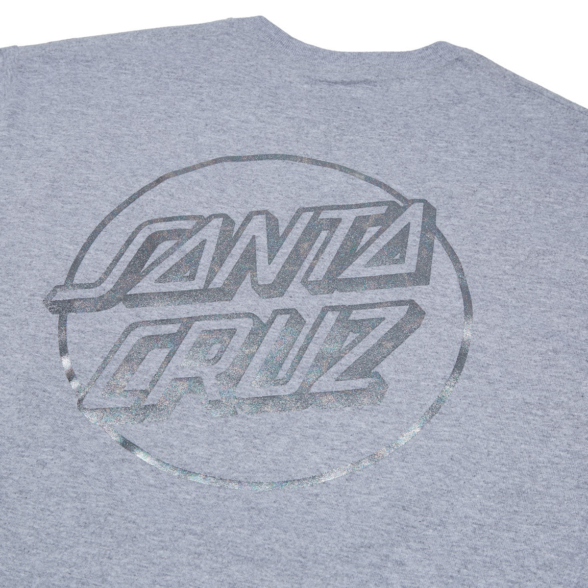 Santa Cruz Opus Dot T-Shirt - Sport Grey/Oil Slick Foil - Image 4