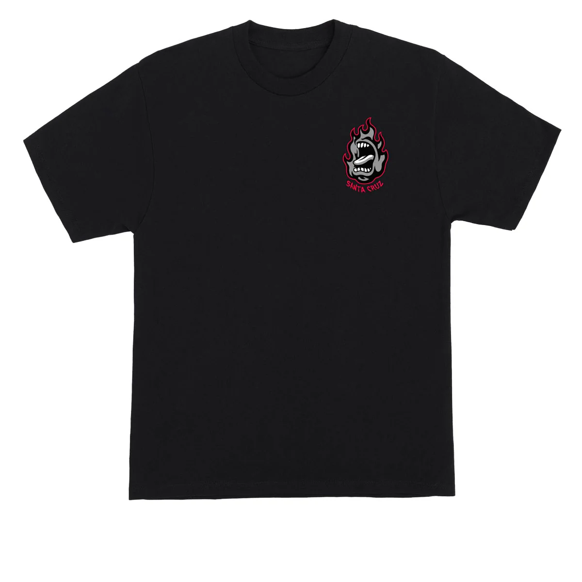 Santa Cruz Screaming Fire Oval T-Shirt - Black - Image 2
