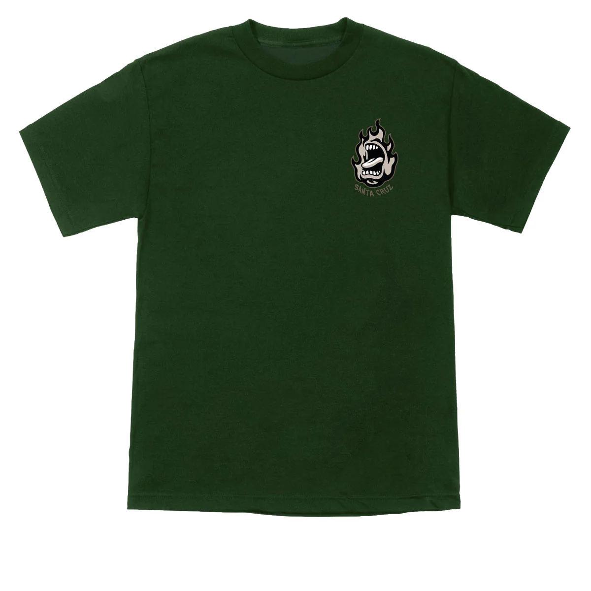 Santa Cruz Screaming Fire Oval T-Shirt - Forest - Image 2