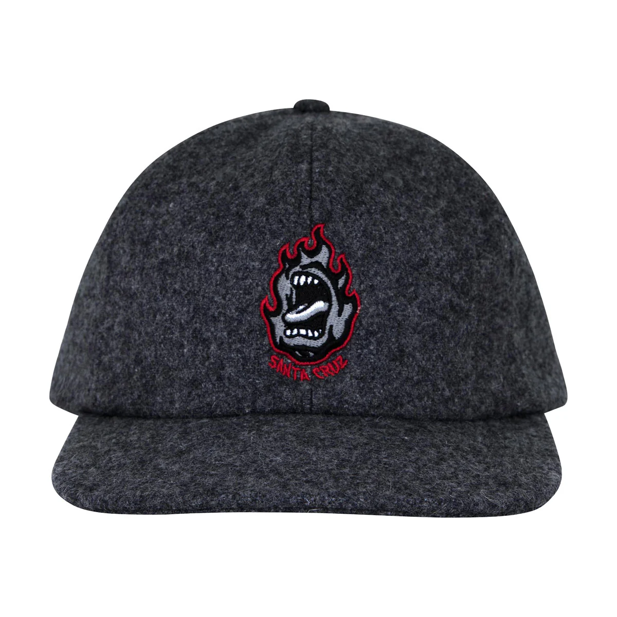 Santa Cruz Screaming Fire Snapback Hat - Heather Charcoal - Image 3