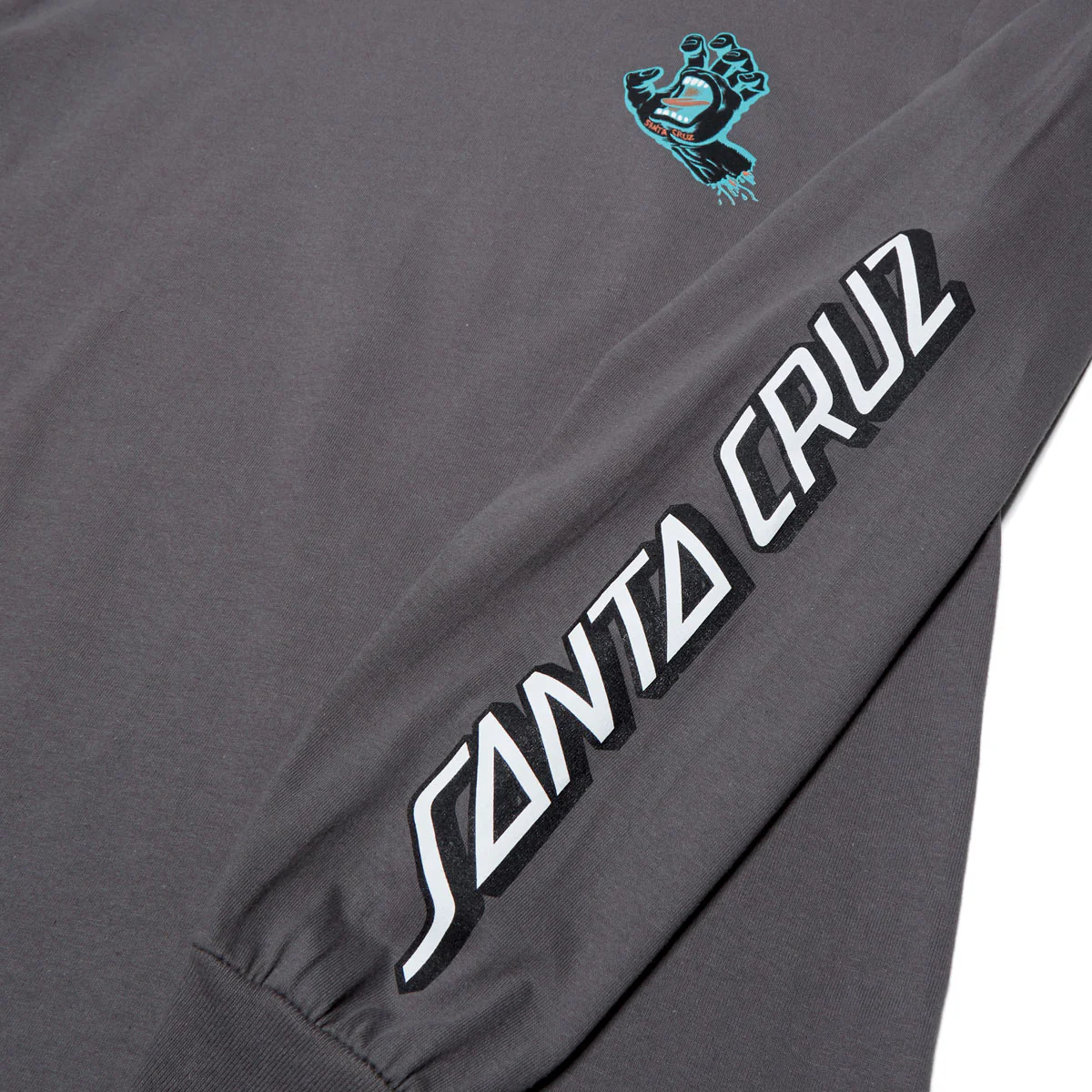 Santa Cruz Screaming Hand Long Sleeve T-Shirt - Charcoal/True Glow - Image 3