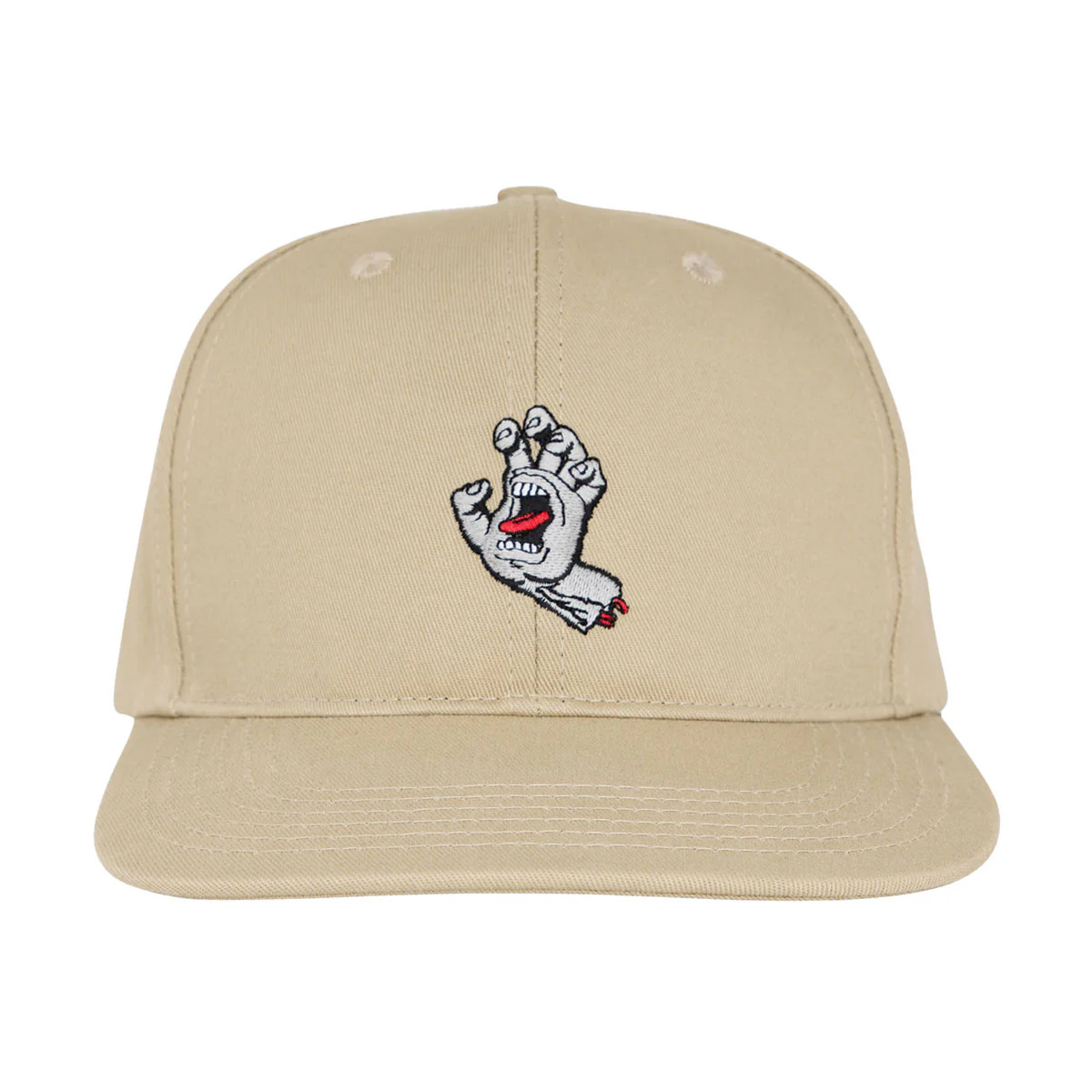 Santa Cruz Screaming Hand Snapback Hat - Khaki - Image 3