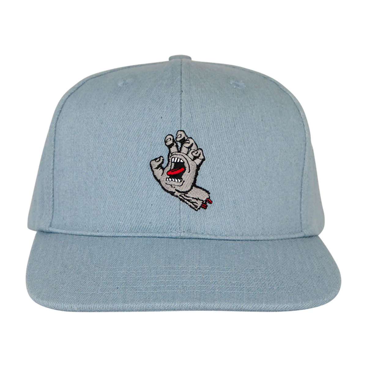 Santa Cruz Screaming Hand Snapback Hat - Light Denim - Image 2