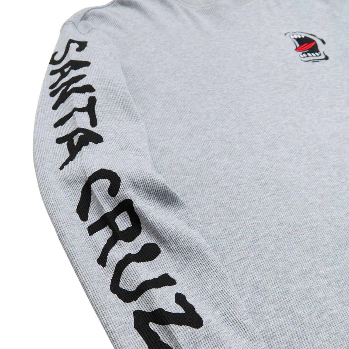 Santa Cruz Screaming Long Sleeve Thermal Shirt - Heather Grey - Image 2
