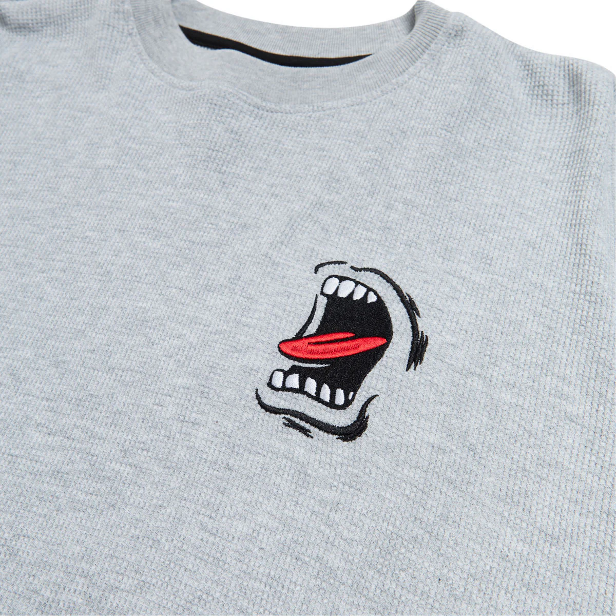 Santa Cruz Screaming Long Sleeve Thermal Shirt - Heather Grey - Image 3
