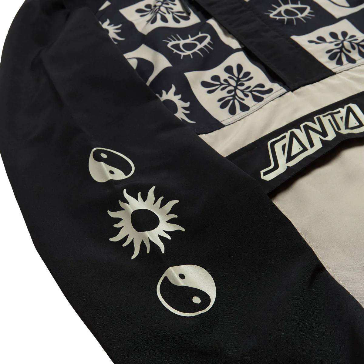 Santa Cruz Strange Check Anorak Jacket - Black/Tan - Image 4