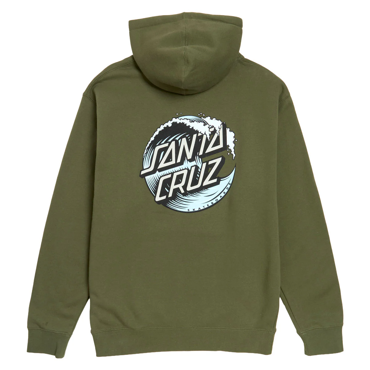 Santa Cruz Wave Dot Hoodie - Army/Light Blue - Image 2