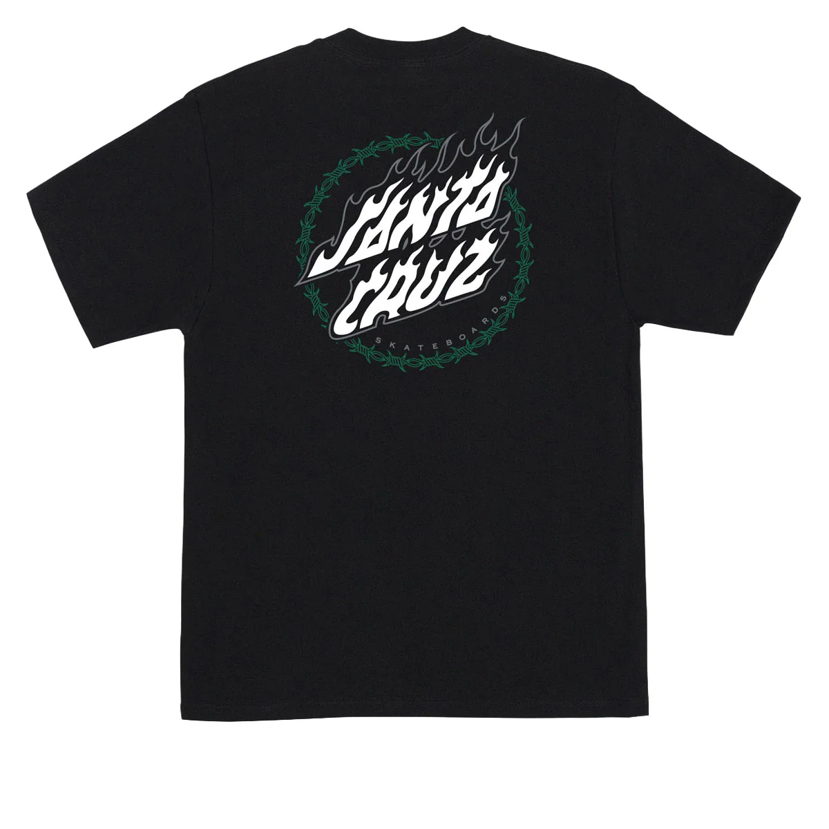 Santa Cruz Wired Flame Dot Crackle T-Shirt - Black - Image 2