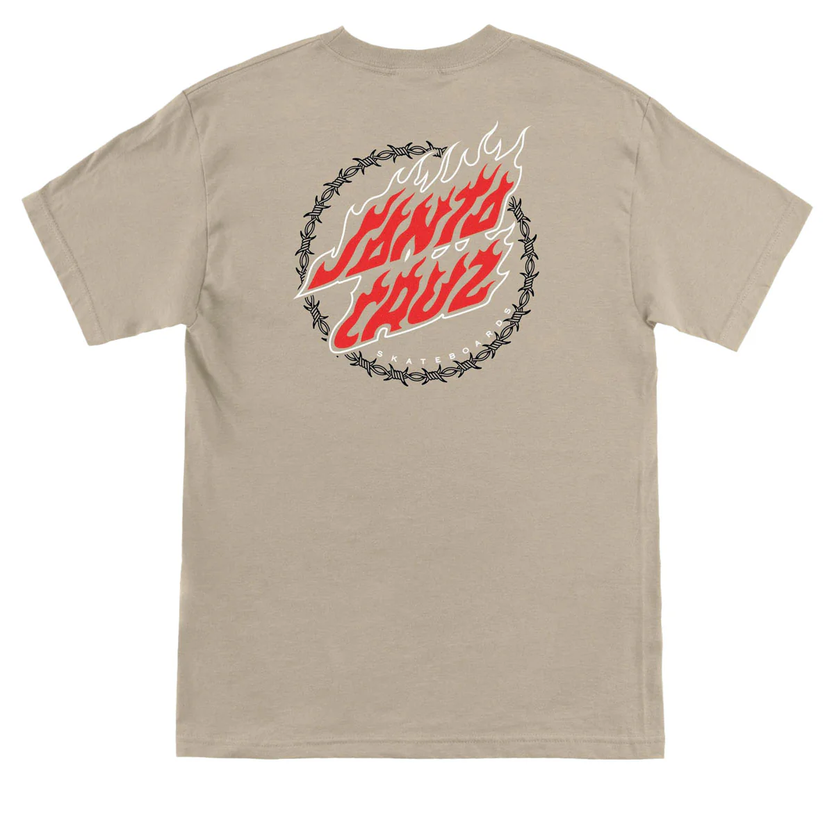 Santa Cruz Wired Flame Dot Crackle T-Shirt - Sand - Image 2