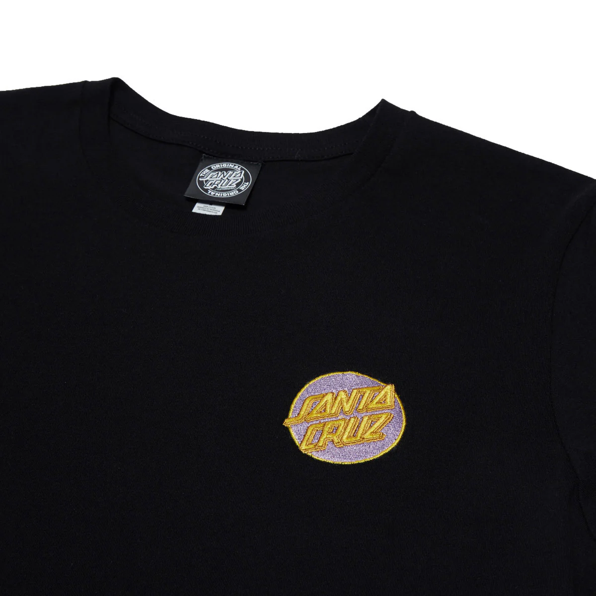 Santa Cruz Womens Cruz Embroidered Relaxed T-Shirt - Black - Image 2