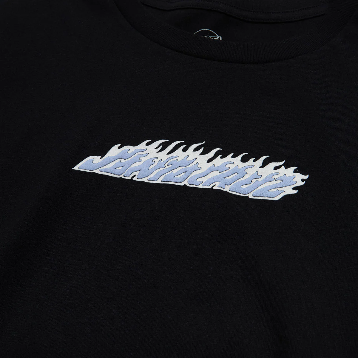 Santa Cruz Womens Flame Strip Center Oversized Cropped T-Shirt - Black - Image 2