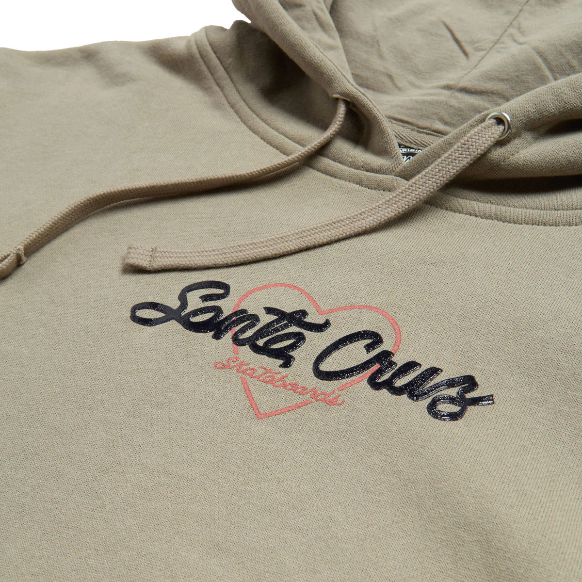 Santa Cruz Womens Love Script Center Hoodie - Cement - Image 2