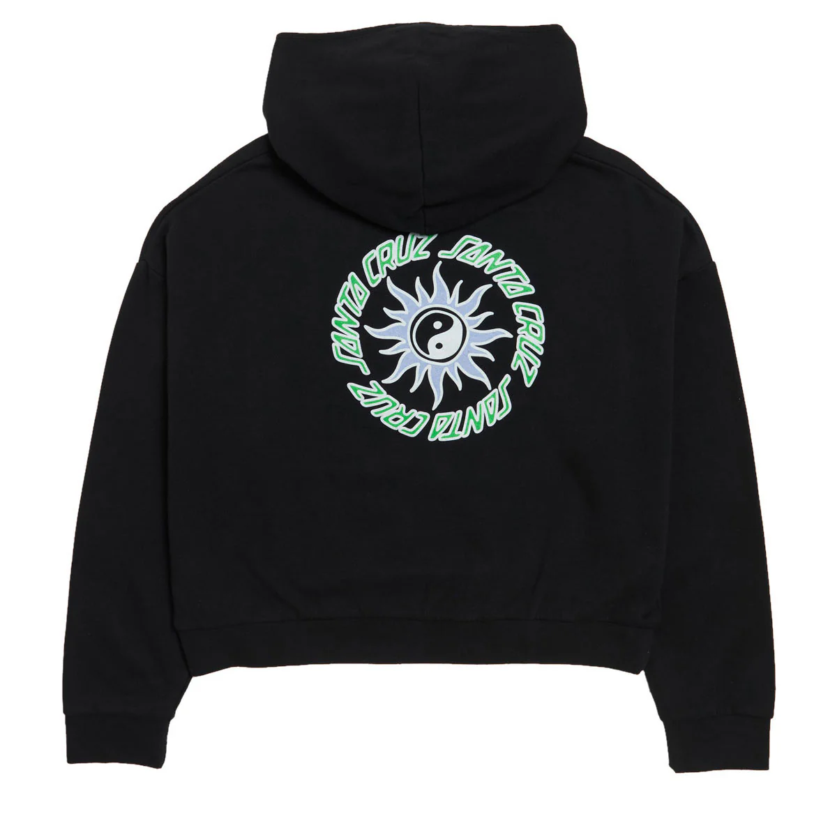 Santa Cruz Womens Sol Spiral Center Cropped Hoodie - Black - Image 2