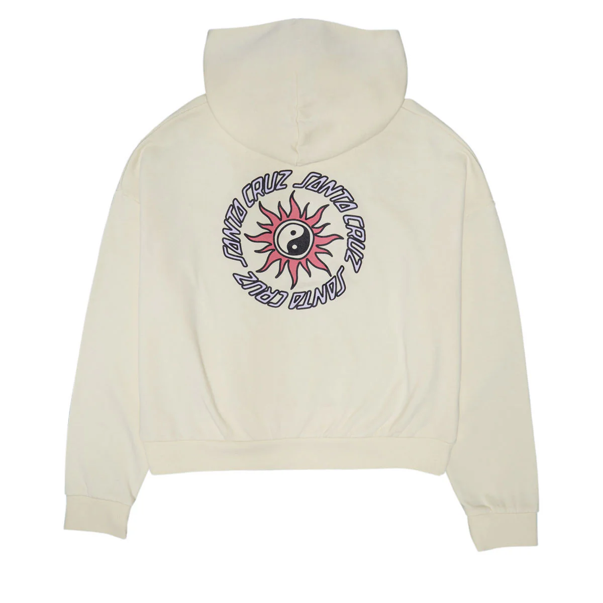 Santa Cruz Womens Sol Spiral Center Cropped Hoodie - Bone - Image 2