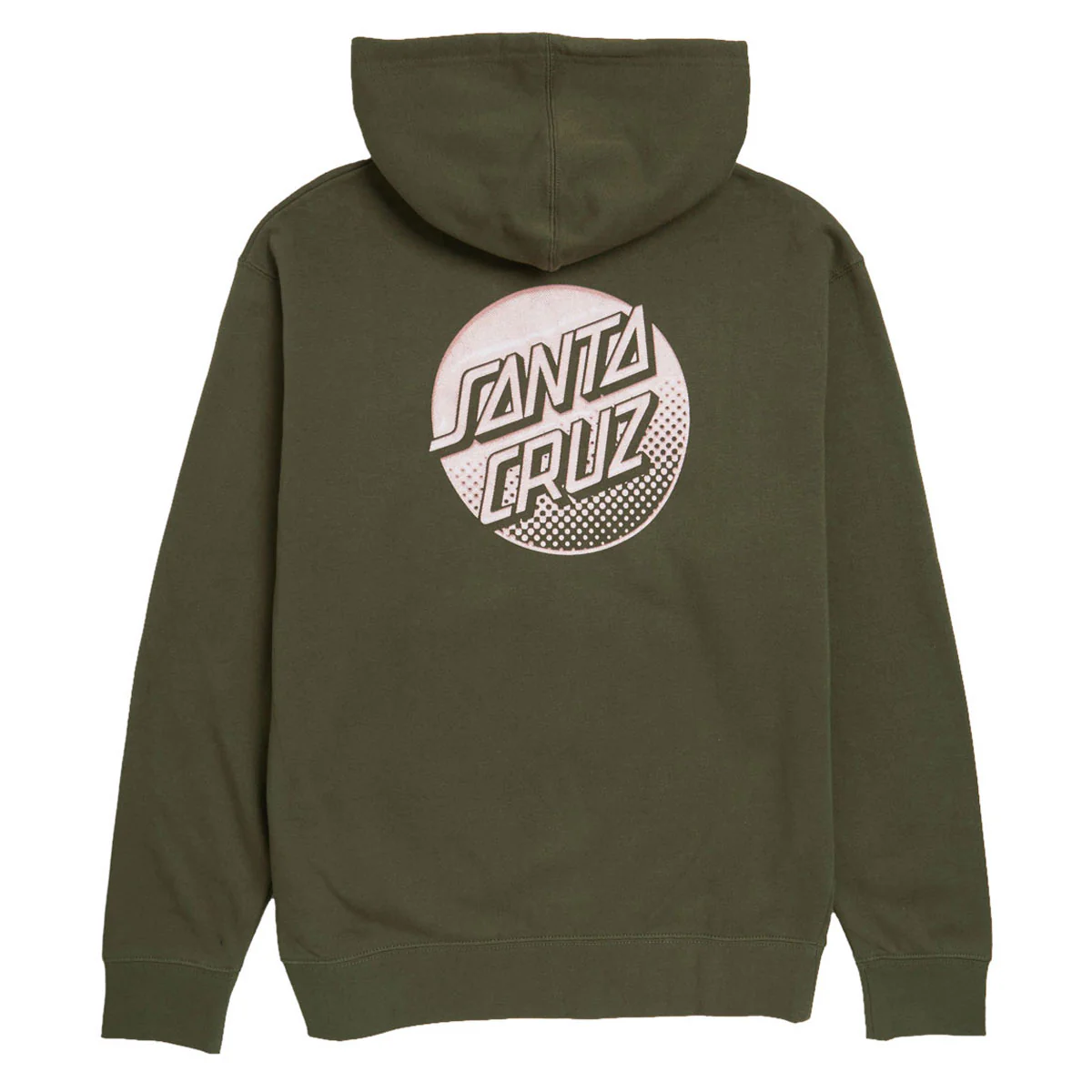 Santa Cruz Womens Tone Stamped Dot Zip Up Hoodie - Army - Image 2
